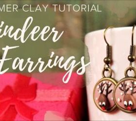 How to Make Rudolph the Reindeer Polymer Clay Christmas Earrings