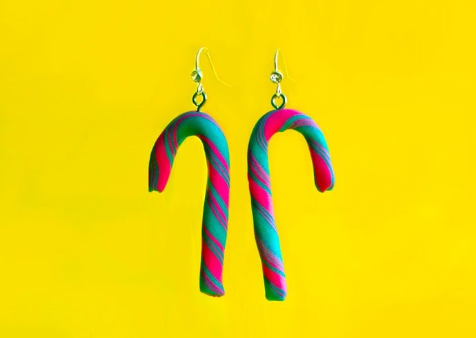 candy cane earrings a fun diy christmas gift idea