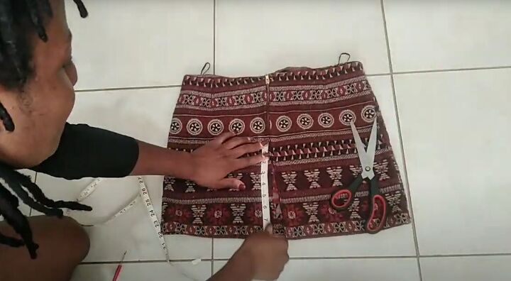 how to make a cute boho style diy sling bag out of an old skirt, How to make a sling bag out of fabric