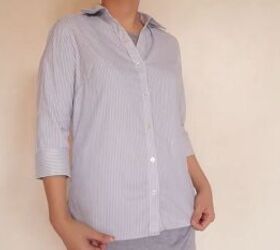 DIY Shirt Into Crop Top How to Refashion Your Old Work Shirts Upstyle