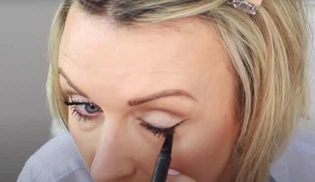 how to easily fake a soft cut crease on hooded eyes, How to do winged eyeliner on hooded eyes