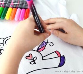 diy unicorn coloring shirt