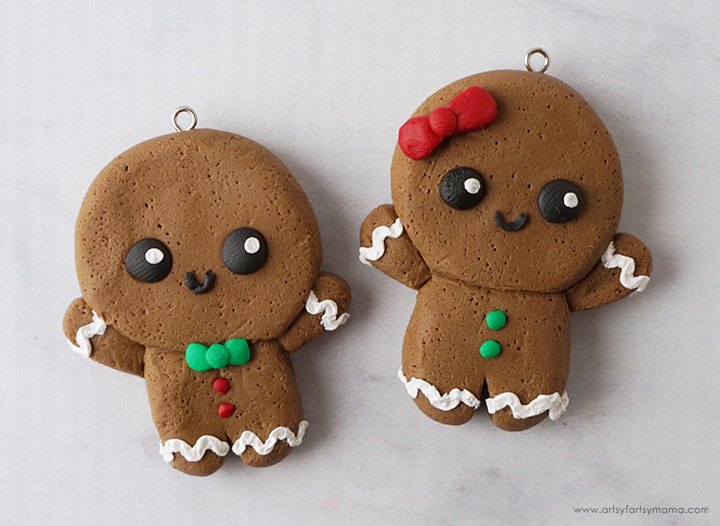 polymer clay gingerbread charms
