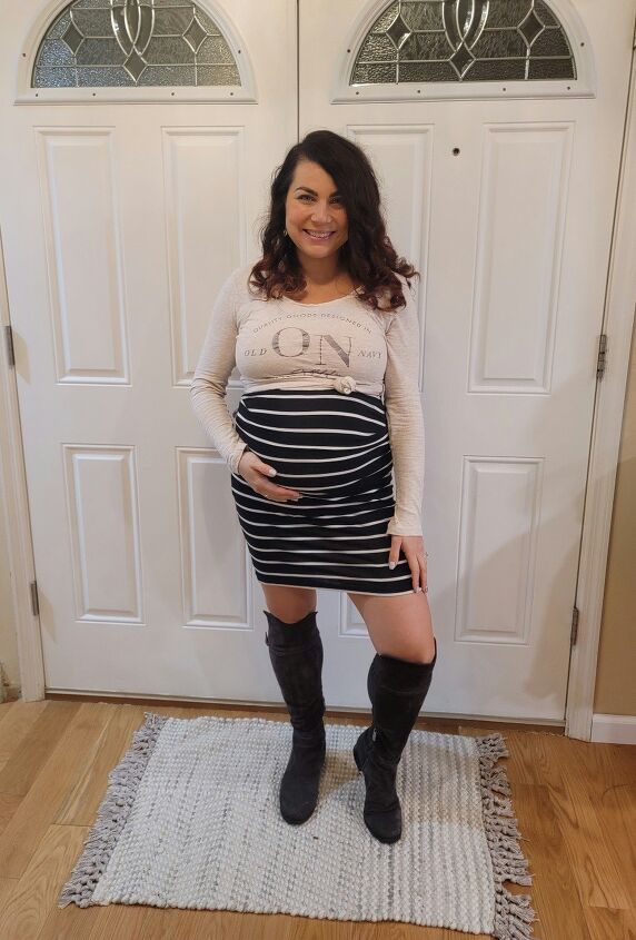 five ways to wear a pencil skirt for a maternity look
