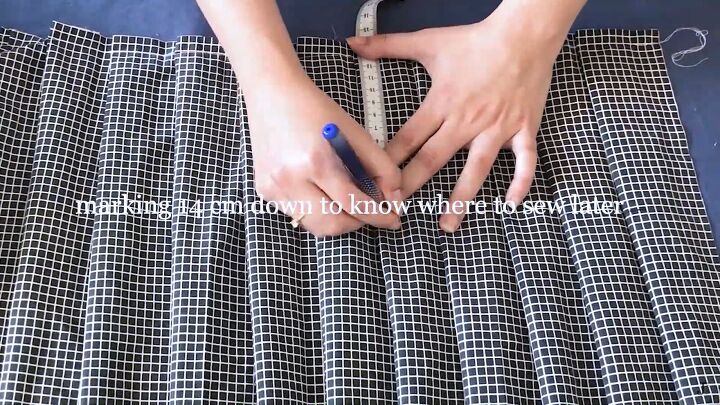 how to make a pleated skirt from an old duvet cover, DIY pleated skirt