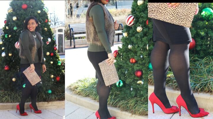 4 cute animal print holiday outfits to drive you wild this season, Animal print and red outfits