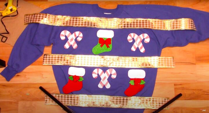 how to make a last minute diy ugly christmas sweater for the holidays, How to make a last minute Christmas sweater