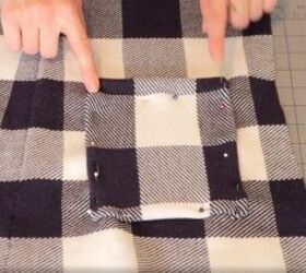 how to make a cardigan out of an old dress in 9 simple steps, Pinned pocket ready to sew