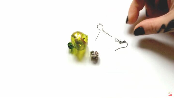 how to make cute christmas ornament earrings in 3 super simple steps, How to make earrings with miniature ornaments