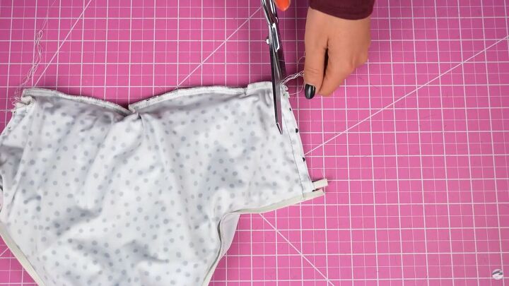 make your own swimsuit this cute diy one piece can be worn 5 ways, Sewing the sides of the bottom pieces