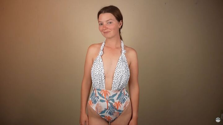 make your own swimsuit this cute diy one piece can be worn 5 ways, How to style the DIY one piece bathing suit