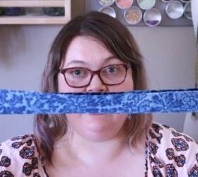 2 different ways to easily make a diy scrunchie, Folding fabric right sides together