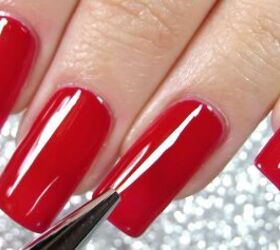 7. Short Red and White Christmas Nails - wide 4