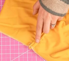 diy drawstring skirt tutorial how to make the perfect beach cover up, Inserting the drawstring into the skirt