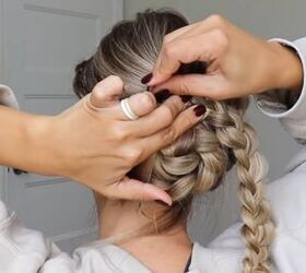 How To Do A Gorgeous Lace And French Braid Updo For A Special Occasion Upstyle 