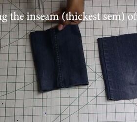 diy flare jeans how to make cropped frayed hem flare jeans, Cutting along the inseams