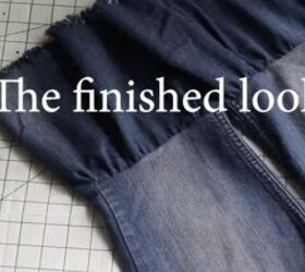 diy flare jeans how to make cropped frayed hem flare jeans, DIY flare jeans