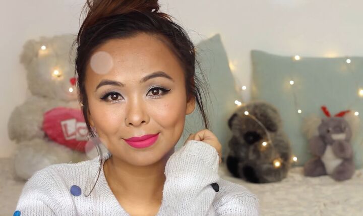 pink silver makeup tutorial a cute sparkly look for the holidays, Pink and silver makeup