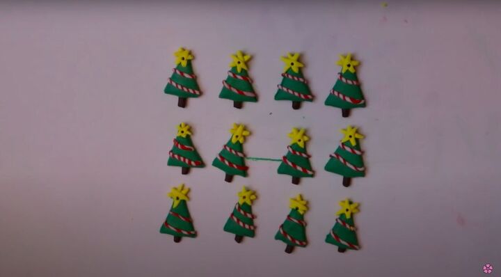 4 adorable diy polymer clay christmas earrings for the festive season, DIY polymer clay Christmas tree earrings