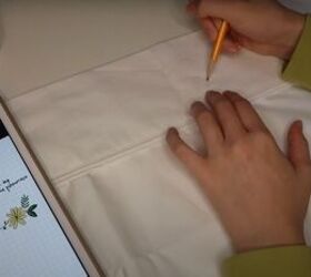 3 easy diy holiday gifts christmas things to stitch sew make, Sketching the design with a pencil