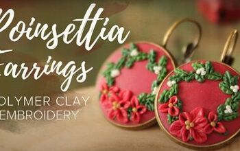 These Intricate DIY Poinsettia Earrings Are Made From Polymer Clay