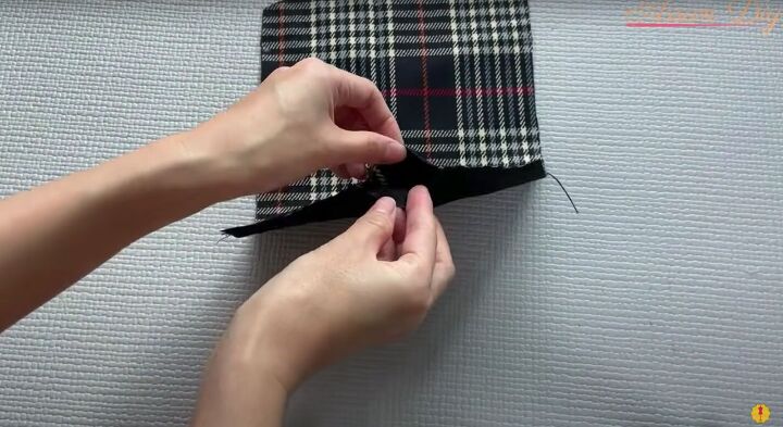 how to make a simple diy envelope purse great gift idea, Sewing the bottom edge