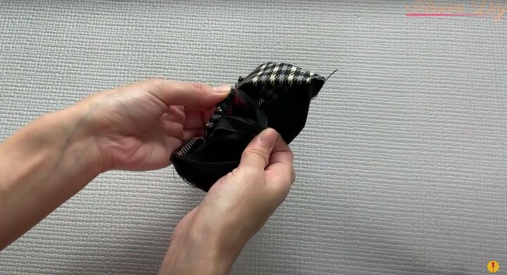 how to make a simple diy envelope purse great gift idea, Turning the fabric right side out