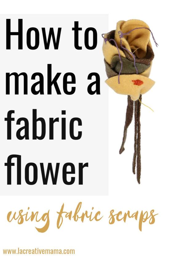 how to make a fabric flower using fabric scraps
