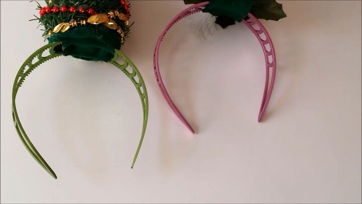 How To Make Cute Ornament Christmas Tree Headbands For The Holidays Upstyle
