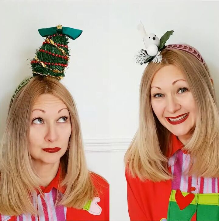 how to make cute ornament christmas tree headbands for the holidays, How to make a Christmas headband