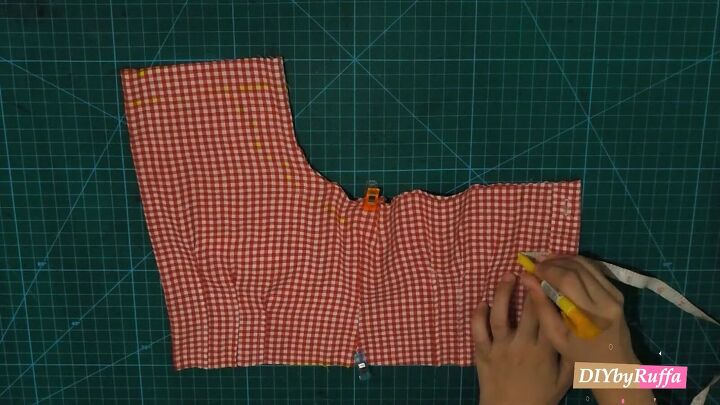 how to repurpose a button down shirt to make a diy tie back crop top, Cutting off the button panels