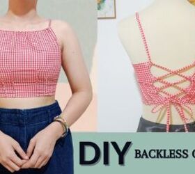 How to Repurpose a Button-Down Shirt to Make a DIY Tie-Back Crop Top
