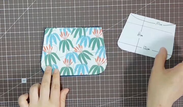 how to make a cute diy card coin purse easy quick sew gift idea, DIY coin purse pattern