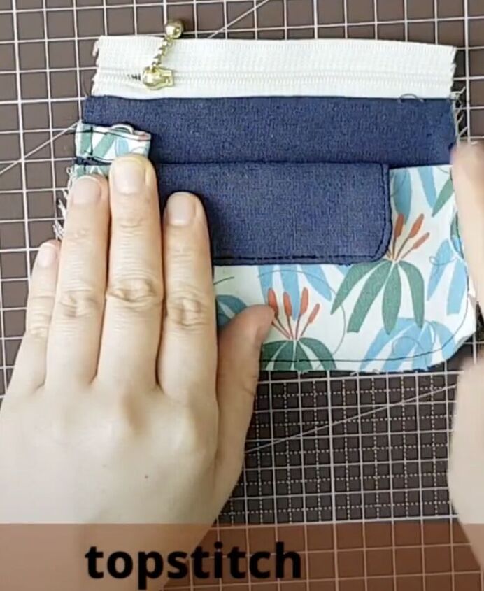 how to make a cute diy card coin purse easy quick sew gift idea, DIY coin purse tutorial