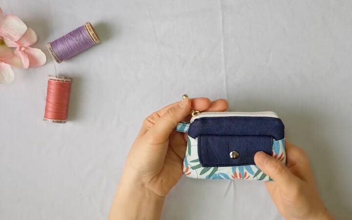 how to make a cute diy card coin purse easy quick sew gift idea, Cute DIY coin purse