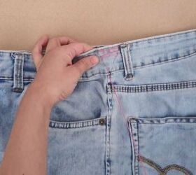 how to downsize jeans with without sewing 6 different ways, How to downsize the waist of jeans by sewing