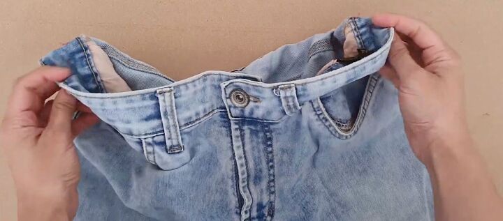 how to downsize jeans with without sewing 6 different ways, DIY downsize jeans by hand sewing