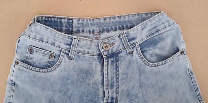 how to downsize jeans with without sewing 6 different ways, DIY downsize jeans at the waist side seams