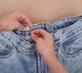 how to downsize jeans with without sewing 6 different ways, How to downsize jeans with elastic