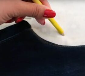 how to make your own flare pants 70s inspired diy sewing tutorial, Drawing around the flare pants as a pattern