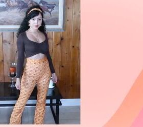 how to make your own flare pants 70s inspired diy sewing tutorial, 70s inspired DIY flare pants