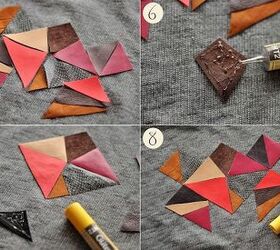 diy sweater with leather pieces panel