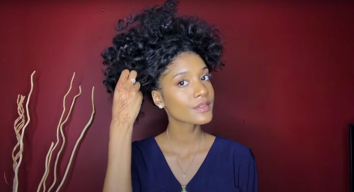 how to do a perfect hollywood style bantu knot out on blow dried hair, Bantu knot out updo