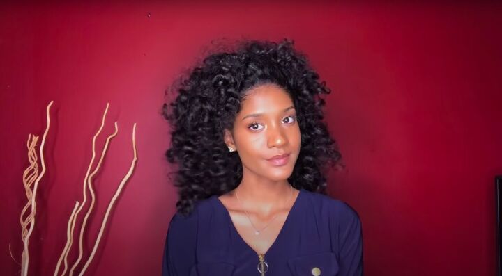 how to do a perfect hollywood style bantu knot out on blow dried hair, Bantu knot blowout half up half down style