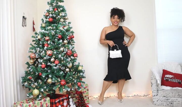 4 little black christmas dress outfit ideas from casual to glam, Little black Christmas party dress