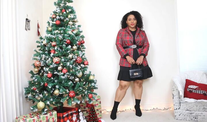 4 little black christmas dress outfit ideas from casual to glam, Accessorize a black dress for a Xmas party