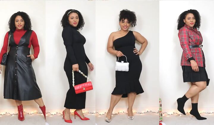 4 little black christmas dress outfit ideas from casual to glam, How to wear a black dress for Christmas