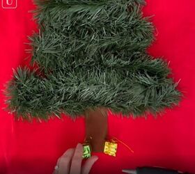 6 amazing diy ugly christmas sweater ideas including 1 for hanukkah, Gluing the tree trunk and gifts to the sweater