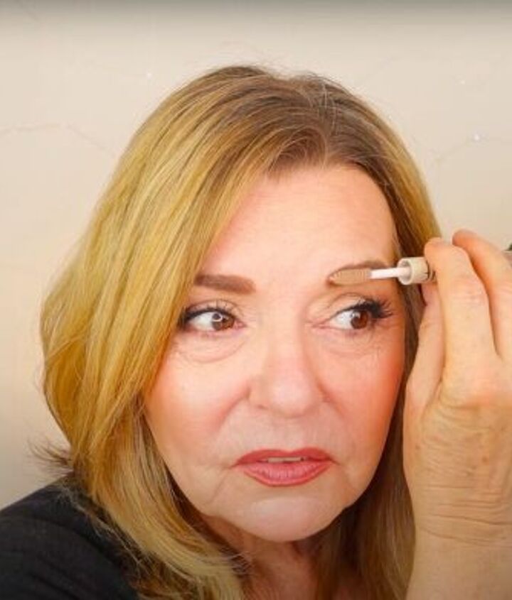 eyebrows over 50 how to shape eyebrows for older ladies, Setting brows with brow gel