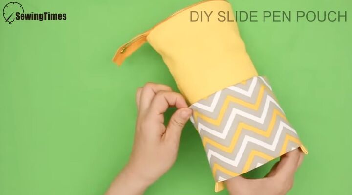 sew the perfect gift 5 easy sew gift ideas with step by step videos, Inserting the pouch into the sleeve